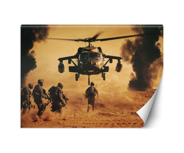 Fototapeta Patriotyczna Helikopter Żołnierze Misja na wymiar kolekcja PRESTIGE